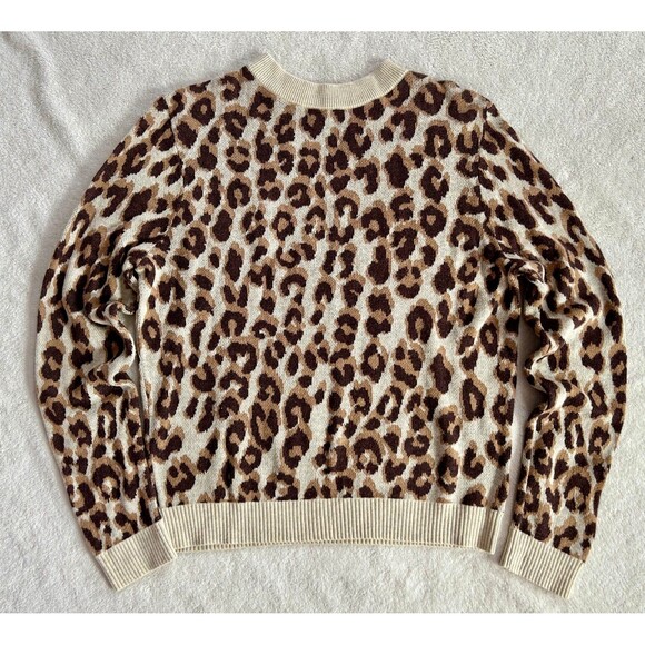 A New Day Leopard Print Crewneck Sweater size XS - Picture 2 of 6